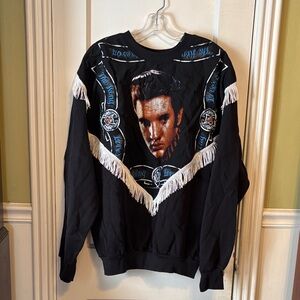 Very Rare Vintage Tultex Elvis Presley Sweatshirt with Fringe